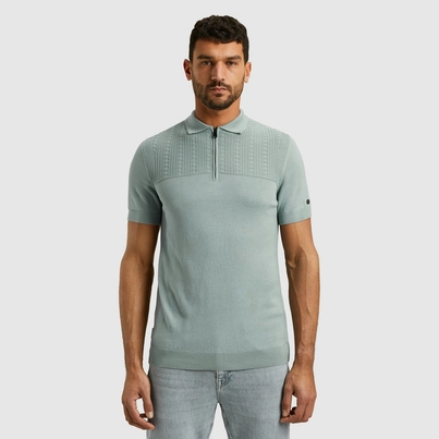 Cast Iron - Polo - Blauw - Short sleeve polo cotton modal - Cpss2505898