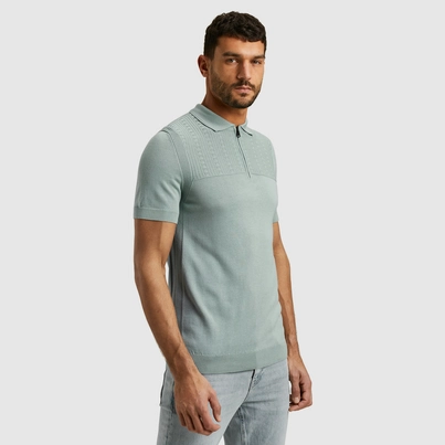 Cast Iron - Polo - Blauw - Short sleeve polo cotton modal - Cpss2505898