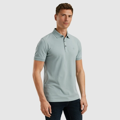 Cast Iron - Polo - Blauw - Short sleeve polo essential fine - Cpss2505894