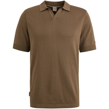 Cast Iron - Polo - Bruin - Cpss2503870 - Short sleeve polo cotton modal