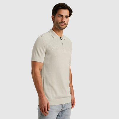 Cast Iron - Polo - Grijs - Short sleeve polo cotton modal - Cpss2505898