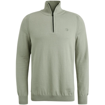 Cast Iron - Schipperstrui - Aqua - Ckw2502309 - Half zip collar cotton stretch