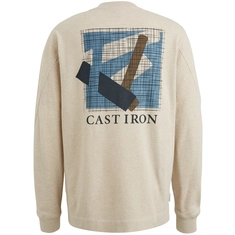 Cast Iron - Sweater lange mouw - Beige - Cts2503523 - Long sleeve r-neck regular fit pop