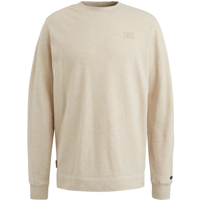 Cast Iron - Sweater lange mouw - Beige - Cts2503523 - Long sleeve r-neck regular fit pop