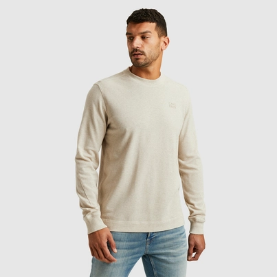 Cast Iron - Sweater lange mouw - Beige - Cts2503523 - Long sleeve r-neck regular fit pop