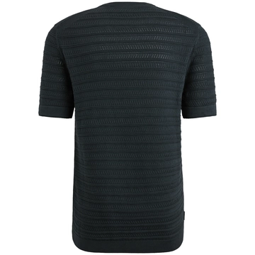 Cast Iron - T-shirt korte mouw - Blauw - Ctss2503568 - Short sleeve r-neck cotton jacquar