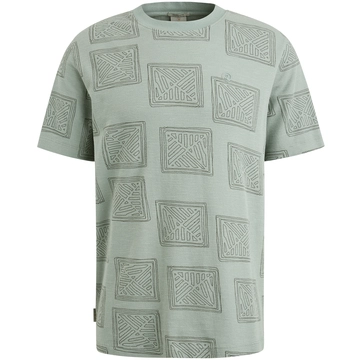 Cast Iron - T-shirt korte mouw - Blauw - Ctss2504588 - Short sleeve r-neck regular fit wa