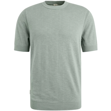 Cast Iron - T-shirt korte mouw - Blauw - Ctss2504596 - Crewneck cotton blend slub