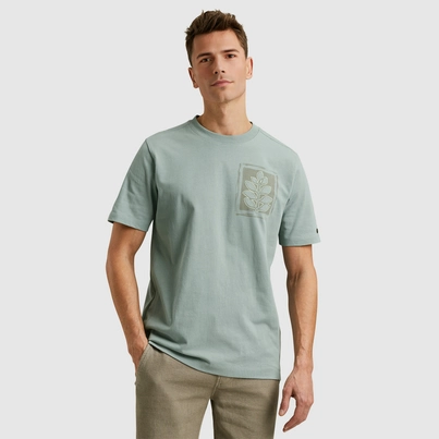 Cast Iron - T-shirt korte mouw - Blauw - Short sleeve r-neck regular fit si - Ctss2505586