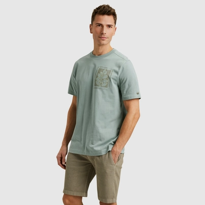Cast Iron - T-shirt korte mouw - Blauw - Short sleeve r-neck regular fit si - Ctss2505586