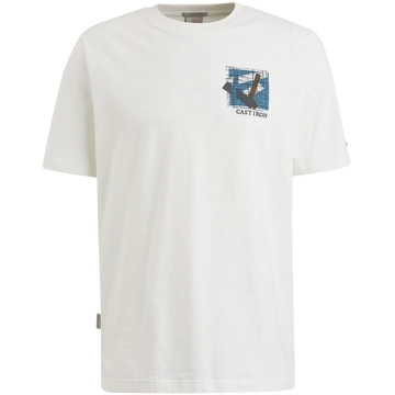 Cast Iron - T-shirt korte mouw - Ecru - Ctss2503562 - Short sleeve r-neck regular fit je