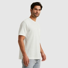 Cast Iron - T-shirt korte mouw - Ecru - Ctss2504582 - Short sleeve r-neck regular fit wa