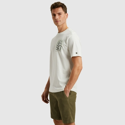 Cast Iron - T-shirt korte mouw - Ecru - Short sleeve r-neck regular fit si - Ctss2505586