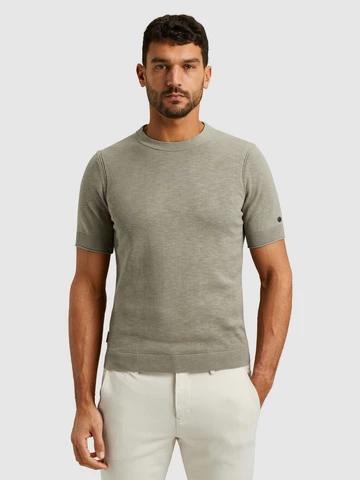 Cast Iron - T-shirt korte mouw - Grijs - Short sleeve r-neck cotton blend - Ctss2505589