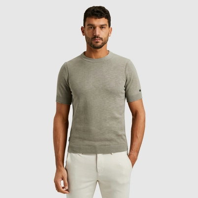Cast Iron - T-shirt korte mouw - Grijs - Short sleeve r-neck cotton blend s - Ctss2505589