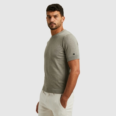 Cast Iron - T-shirt korte mouw - Grijs - Short sleeve r-neck cotton blend s - Ctss2505589