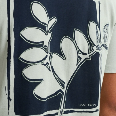 Cast Iron - T-shirt korte mouw - Grijs - Short sleeve r-neck regular fit si - Ctss2505587