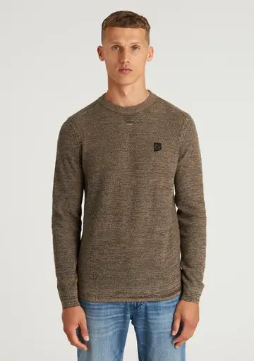 Chasin - Trui met ronde hals - Taupe - Basal Mixed