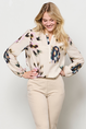 &co - Elsie Faded Flower - Blouse lange mouw - Middengroen - Bl331