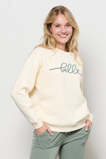 &co - Sunya - Trui met ronde hals - Beige - Sw123