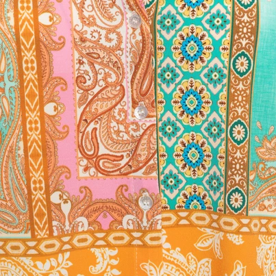 &CO Woman - Blouse korte mouw - Assorti - Valetta Multi Paisley - Bl377