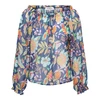 &CO Woman - Blouse lange mouw - Blauw - Acha Multi Flower - Bl379