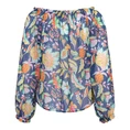 &CO Woman - Blouse lange mouw - Blauw - Acha Multi Flower - Bl379