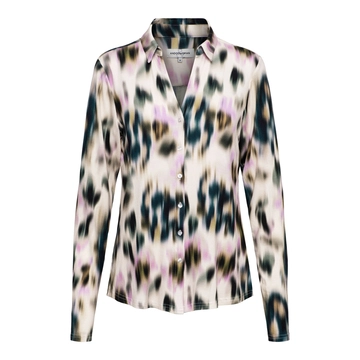 &CO Woman - Blouse lange mouw - Groen - Vayen Faded Flower