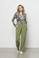 &CO Woman - Blouse lange mouw - Zwart - Vayen Leaf - Bl355