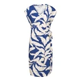 &CO Woman - Jurk - Blauw - Lizzy Banana Leaf - Dr287