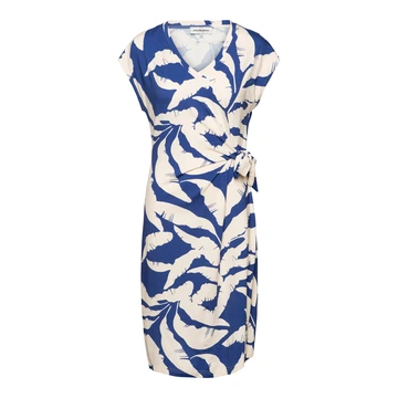&CO Woman - Jurk - Blauw - Lizzy Banana Leaf - Dr287