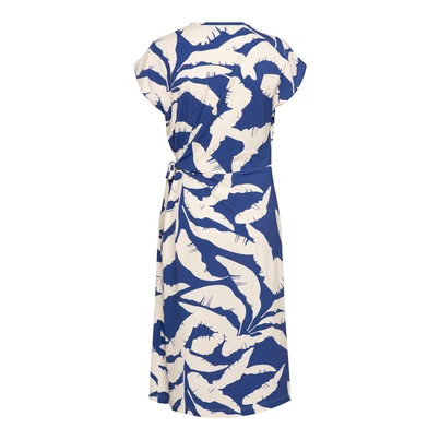 &CO Woman - Jurk - Blauw - Lizzy Banana Leaf - Dr287