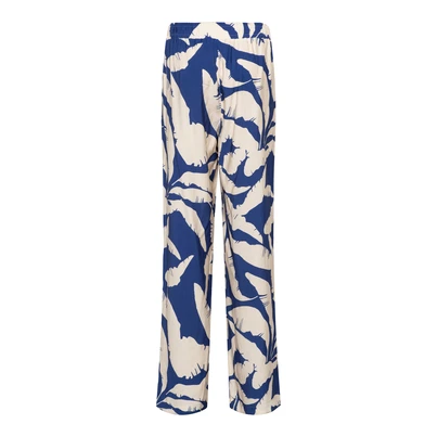 &CO Woman - Katoenen broek - Blauw - Nadine Banana Leaf - Pa376