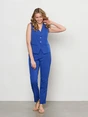 &CO Woman - Katoenen broek - Blauw - Posie Travel - Pa328