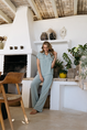 &Co Woman - Katoenen broek - Lichtblauw - Nelly - Pa366