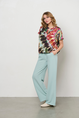 &Co Woman - Katoenen broek - Lichtblauw - Nelly - Pa366