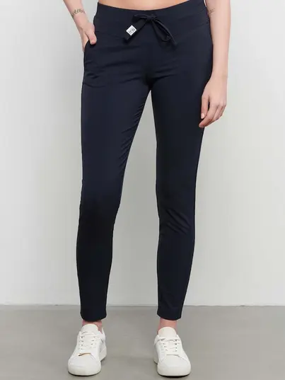 &CO Woman - Katoenen broek - Marineblauw - Peppe Travel