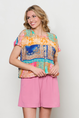 &CO Woman - T-shirt korte mouw - Assorti - Alisa Multi Paisley - Bl375