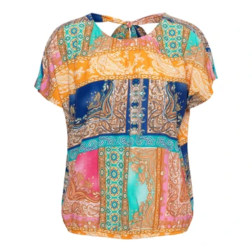 &CO Woman - T-shirt korte mouw - Assorti - Alisa Multi Paisley - Bl375