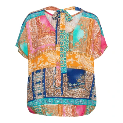 &CO Woman - T-shirt korte mouw - Assorti - Alisa Multi Paisley - Bl375