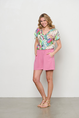 &CO Woman - T-shirt korte mouw - Beige - Viana Multi Leaf - To303