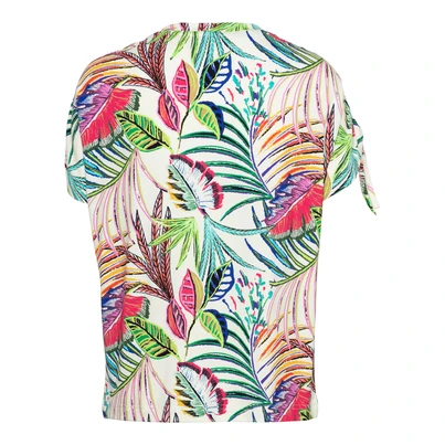 &CO Woman - T-shirt korte mouw - Beige - Viana Multi Leaf - To303