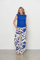 &CO Woman - T-shirt korte mouw - Blauw - Tamma - Ts134