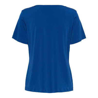 &CO Woman - T-shirt korte mouw - Blauw - Varia - To301