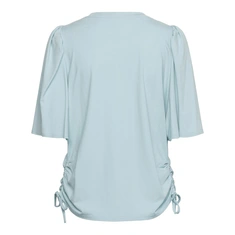 &CO Woman - T-shirt korte mouw - Lichtblauw - Misha - To291