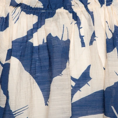 &CO Woman - T-shirt lange mouw - Blauw - Acha Banana Leaf - Bl378