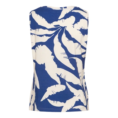 &CO Woman - Tanktop - Blauw - Via Banana Leaf - Sg109