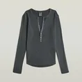 Deep v slim l\s wmn