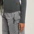 Deep v slim l\s wmn