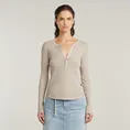 Deep v slim l\s wmn
